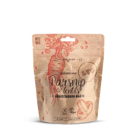 Parsnip & Lentils in Champignons gravy package, LyoFood