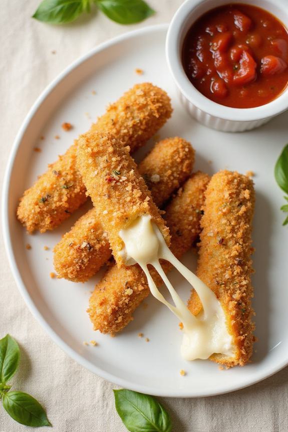 crispy double coated mozzarella sticks