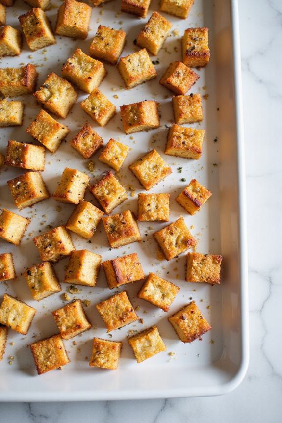 crispy homemade gluten free croutons