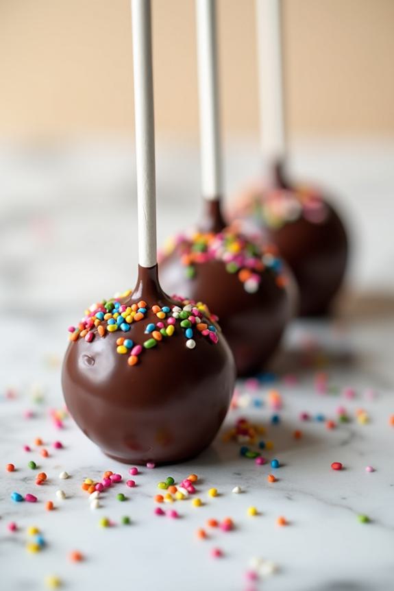 gluten free celebration cake pops