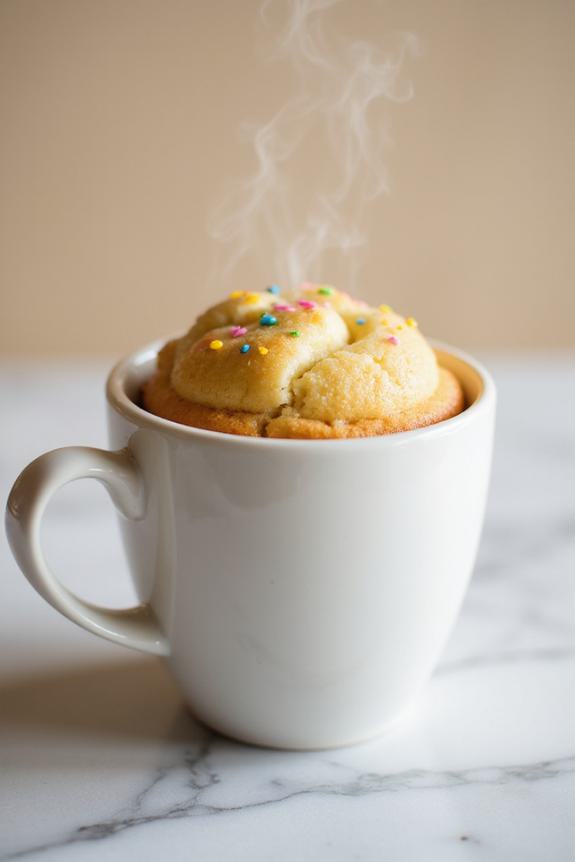 quick gluten free vanilla mug cake